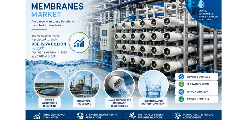 Report Says, Global Membranes Market Projected to Reach $12.74 Billion by 2031